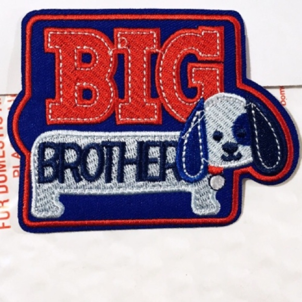 NEW BIG BROTHER PATCHES SIBLING BADGES 2-PACK - Picture 3 of 8